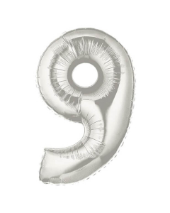 Globo número 9 de microfoil o metalizado