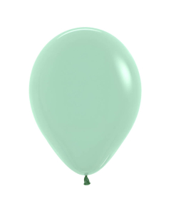Globo de Látex Te Verde Pastel Dusk Biodegradable, Tamaño R-12 Sempertex