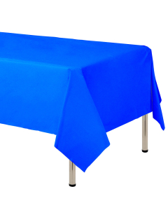 Mantel para decoración de mesa en tela cambre y color azul rey  de 250 por 160 centímetros