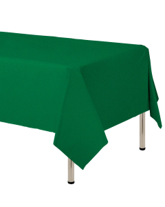 Mantel para decoración de mesa en tela cambre y color verde selva  de 250 por 160 centímetros