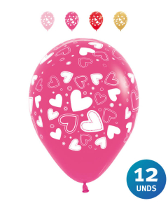 Paquete Globos Infinity Corazones