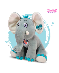 Peluche Elefante Bamby Gris, Mediano Al: 36 cm