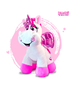 Peluche Unicornio Rosado Pequeño Al: 29 cm