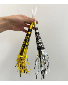 Pito Corneta con Flecos Feliz Año Nuevo x Unidad