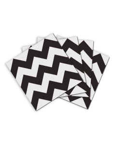 Servilleta de Papel Pequeña Chevron Negra