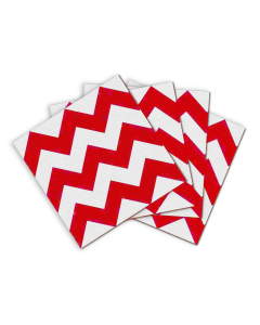 Servilleta de Papel Pequeña Chevron Roja