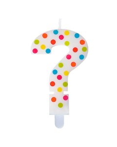 Vela Numérica ? Incógnita Puntos Polka Colores
