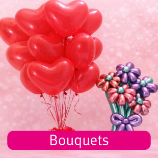 Bouquets de Globos, Chocolates y Peluches para amor y amistad o san valentin