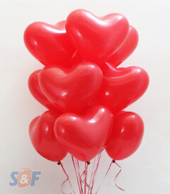 Globos de Corazón Inflados con Helio Certificado