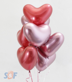 Globos de Corazón Reflex Inflados con Helio Certificado