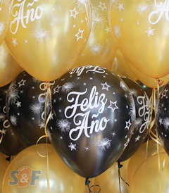 Globos para Año Nuevo inflados con Helio Certificado