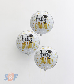 Globos metalizados de grado inflados con Helio Certificado